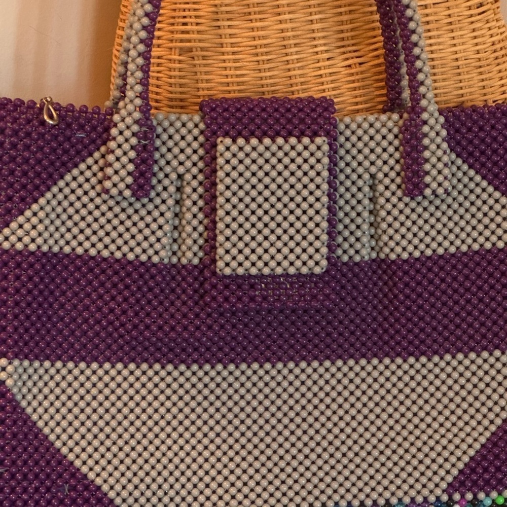 Collectible pop art purple grey bag 1960s - Picture 10 of 11